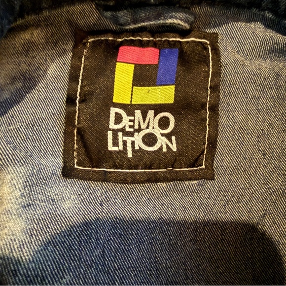 Demolition Paint Splatter Bleached Denim Jacket Unisex‎ Size Large Streetwear - Picture 5 of 8